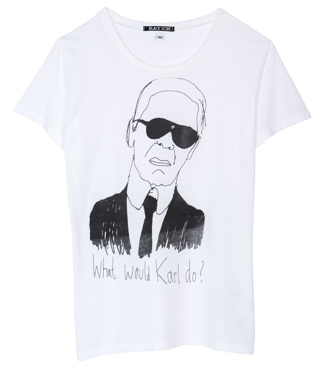 Black Score "What would Karl do?" t-shirt